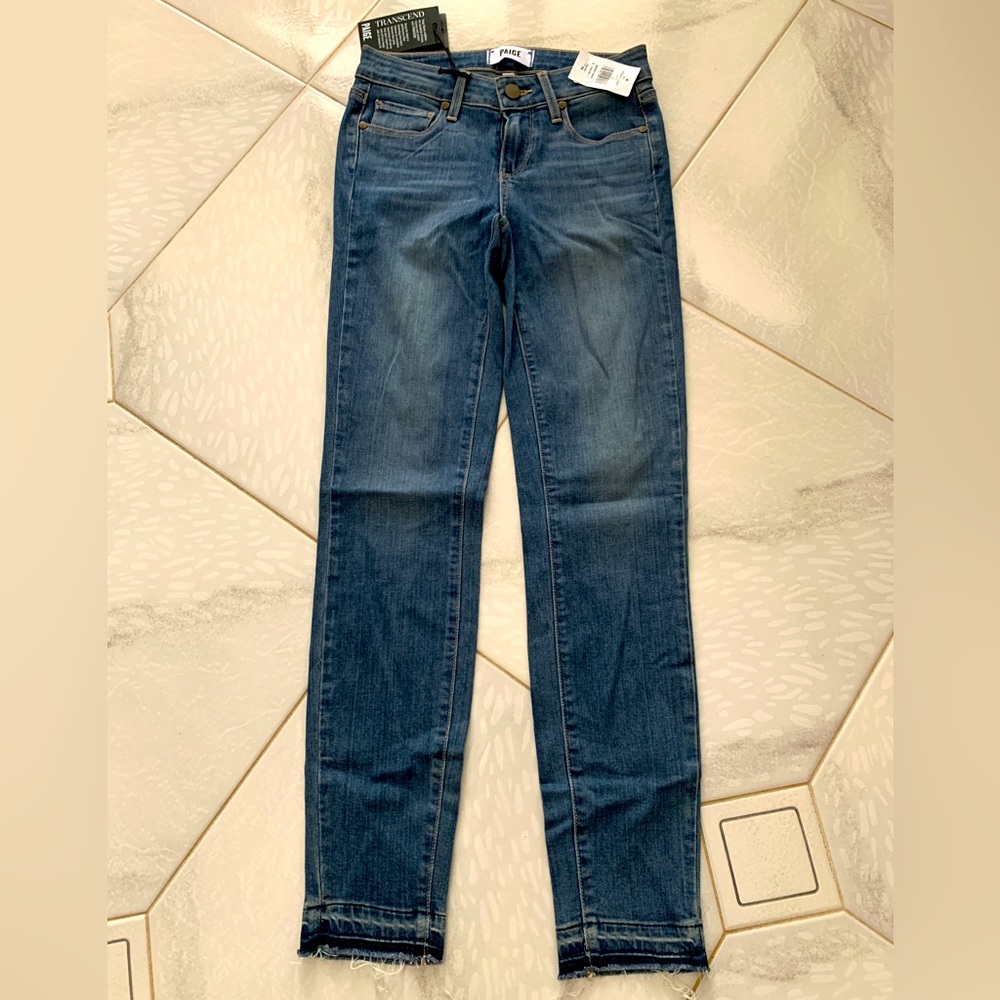 NWT Paige Verdugo ankle mid rise ultra skinny jeans size 24
